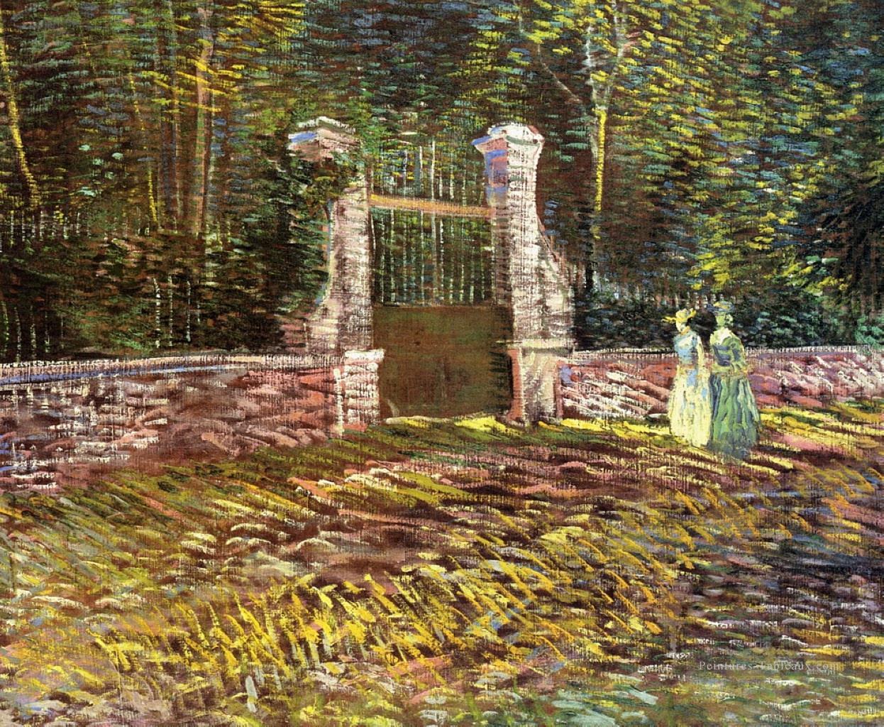 Entrée du parc Voyer d Argenson à Asnières Vincent van Gogh Peintures à l'huile
